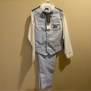 Nautica Boys' Light Blue Vest Suit for Formal Occasions